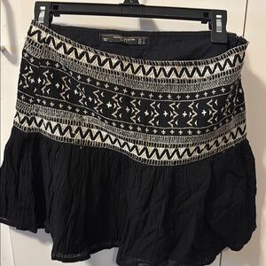 Tribal Print Black Skirt